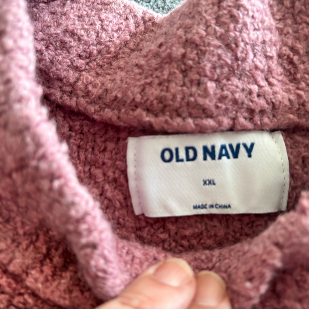 Old Navy Mauve Textured Knit Sweater